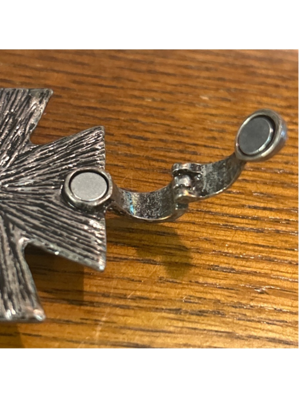 Women's Silver with crushed Stone Cross Pendant enhancer - Picture 5 of 5